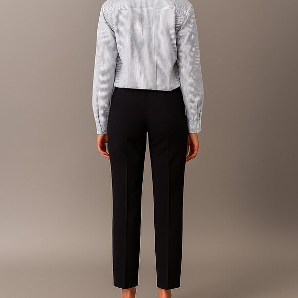 Calvin Klein Pull-On Black Ponte Knit Pants – Sleek Comfort Size Large - Picture 2 of 6